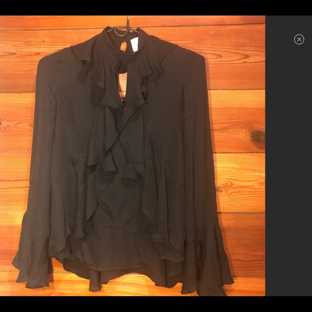 NWT....black silk top